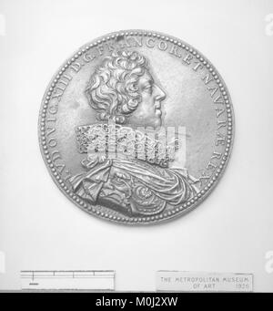 Portrait et dossier historique de Louis XIII, roi de France de 1610 à 1643. Son règne a vu le renforcement de l'autorité royale et le développement de l'art, de la culture et de la politique français. Banque D'Images