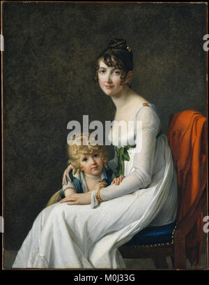 Madame Philippe Panon Desbassayns de Richemont (Jeanne Eglé Mourgue, 1778-1855) et son fils, Eugène (1800-1859) a rencontré DT1995 Banque D'Images