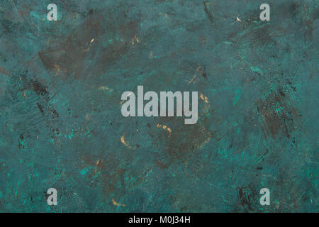 Close-up view of dark grunge rayé turquoise background Banque D'Images