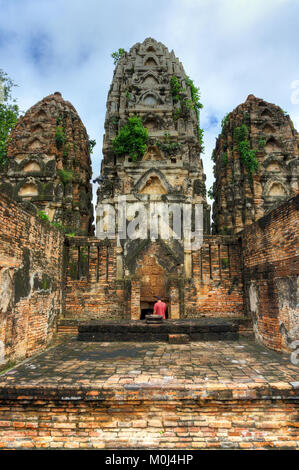 Asie,Thaïlande,Parc historique de Sukhothai, temple Wat Si Sawai Banque D'Images