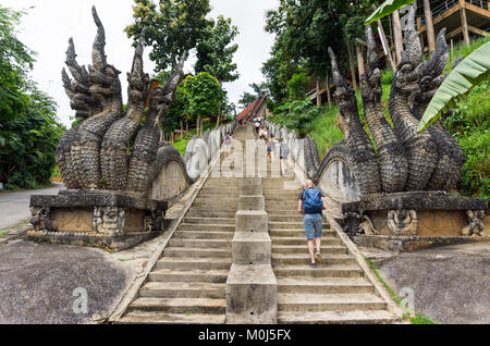 Asie,Thaïlande,Chang Saen,Sop Ruak, temple Wat Phra That Pukhao Banque D'Images