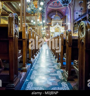 La Grande Synagogue de la rue Dohany, la plus grande synagogue d'Europe et la deuxième plus grande synagogue du monde, construite entre 1854 et 1859 en R... Banque D'Images