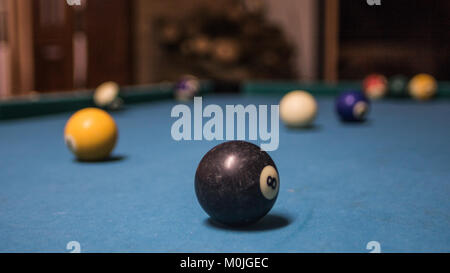 Table de billard dans le Nouvel An Banque D'Images