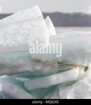 détail de plusieurs morceaux de glace Banque D'Images