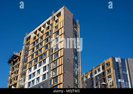 Nouvelle construction pour l'hébergement des étudiants, centre-ville de Coventry, West Midlands, England, UK Banque D'Images