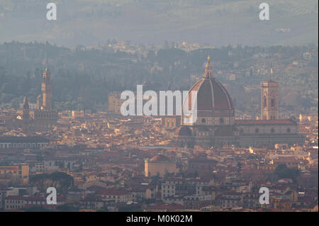 Florence : la vue de Fiesole Banque D'Images