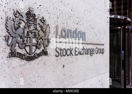 London Stock Exchange (LSE de Londres, Angleterre Royaume-Uni UK Banque D'Images