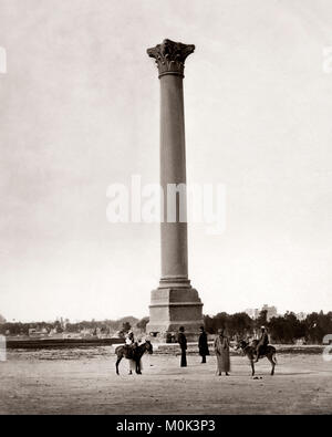 La colonne de Pompée, colonne triomphale romaine à Alexandrie, Égypte, Banque D'Images