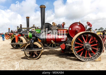 La machine à vapeur, la Princesse Caroline construit par John Fowler, Leeds, est préparé pour le spectacle Parade. Banque D'Images