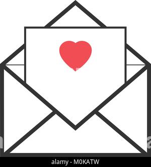 Lettre avec enveloppe vector Illustration de Vecteur