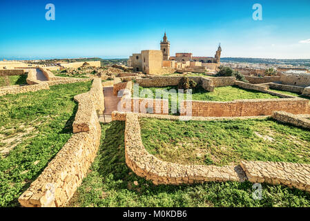 Victoria, l'île de Gozo, Malte : la Cittadella Banque D'Images