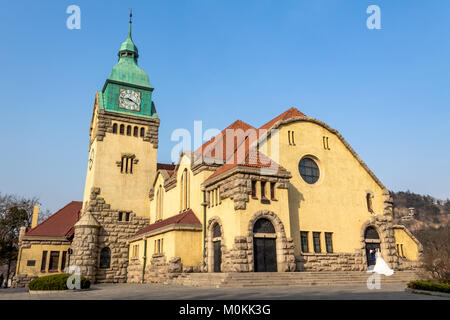 L'Église luthérienne construite pendant l'ère coloniale Allemande, Qingdao, Chine Banque D'Images