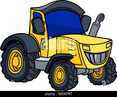 Caricature du tracteur Illustration de Vecteur