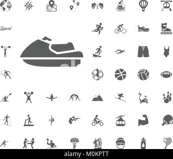 Scooter icône. Illustration Sport vector set d'icônes. Ensemble de 48 légendes du sport Illustration de Vecteur