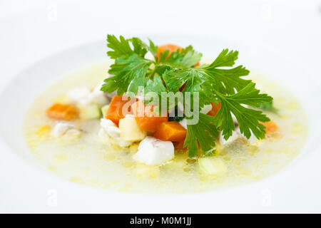 Soupe de poisson bouillon Banque D'Images