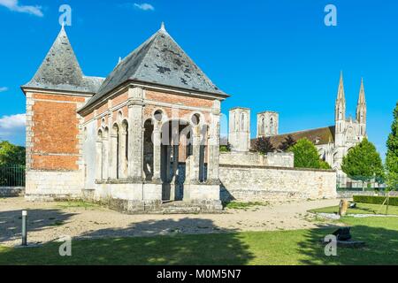 La France, Aisne, Laon, la ville haute, Saint-Martin de Laon abbaye fondée au xiie siècle Banque D'Images