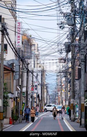 L'île de Honshu, Japon,Kansaï,région,une rue près de Kyoto Nishiki market Banque D'Images