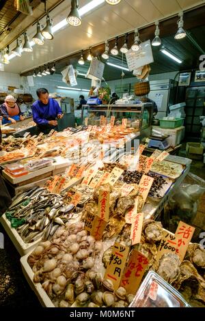 L'île de Honshu, Japon,Kansaï,région,Kyoto Nishiki market Banque D'Images