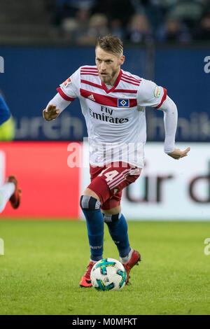 Hamburg, Deutschland. 08Th Jan, 2016. Aaron HUNT (HH) avec balle en Aktion ; Fussball 1. Bundesliga, 15. journée, le HSV Hambourg Hambourg Hambourg (HH) - VfL Wolfsburg (WOB) 0:0, am 09.12.2017 à Hambourg/Allemagne. Dans le monde d'utilisation |Crédit : afp/Alamy Live News Banque D'Images