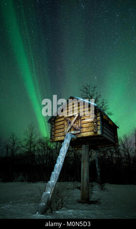 Northern Lights à Abisko National Park, Suède Banque D'Images