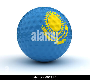 Balle de Golf kazakh (Isolated with clipping path) Banque D'Images