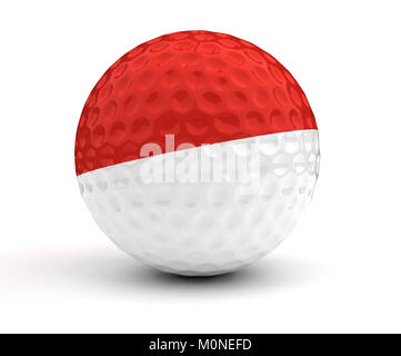 Balle de Golf de Monaco (isolé avec clipping path) Banque D'Images