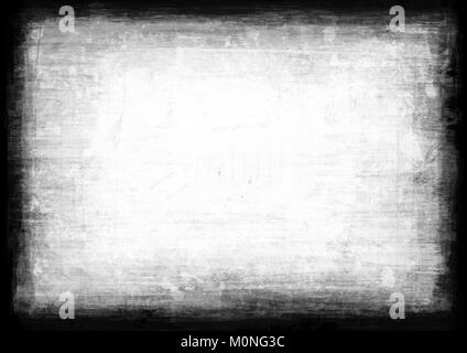 Le noir et blanc grunge border Banque D'Images