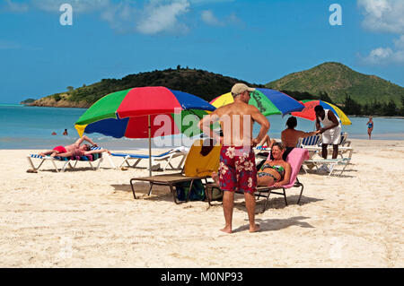 Jolly Bay Beach, Antigua, Caraïbes, Antilles, Banque D'Images