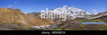 La zone thermique Hveradalir,Kerlingarfjöll,Suðurland,l'Islande Banque D'Images