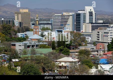 Vue sur la ville de Lover's Hill,Windhoek Namibie,Région,Khomas Banque D'Images