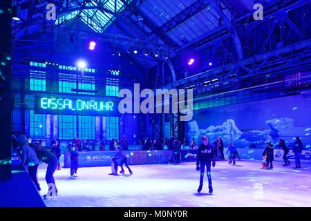 Le patineur en EisSalon,Jahrhunderthalle Bochum Ruhr,,Rhénanie du Nord-Westphalie,Allemagne Banque D'Images