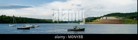 Pnobscot Narrows, nouveau pont de Vérone, Ft. Knox Banque D'Images