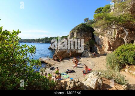 France,Alpes maritimes, Antibes, Cap d'Antibes, des douanes trail autour de la Villa Eilenroc Banque D'Images