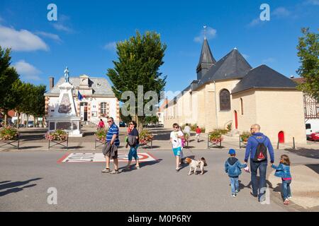 La France,Pas de Calais,Wissant,mairie et église Banque D'Images