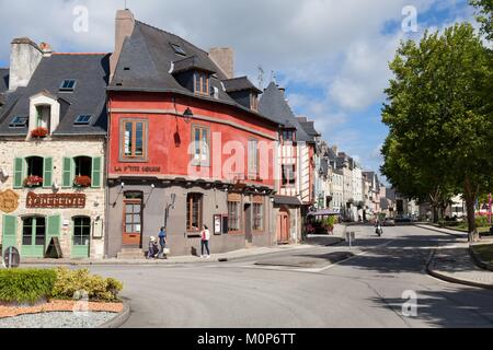 France,Morbihan,Vannes,vieux maisons à colombages sur le port esplanade Banque D'Images