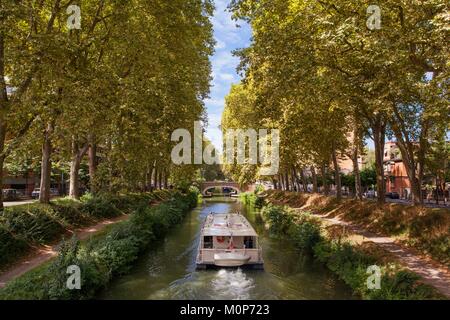 France,Haute Garonne,Toulouse,Canal de Brienne Brienne,canal est un canal qui relie la Garonne et le Canal du Midi à Toulouse Banque D'Images