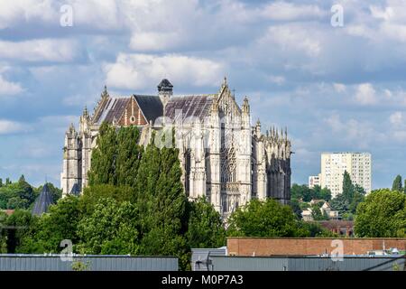 France,Oise, Beauvais, Saint-Pierre de Beauvais cathédrale construite entre le 13ème et 16ème siècle a le plus grand chœur dans le monde (48,5 m) Banque D'Images