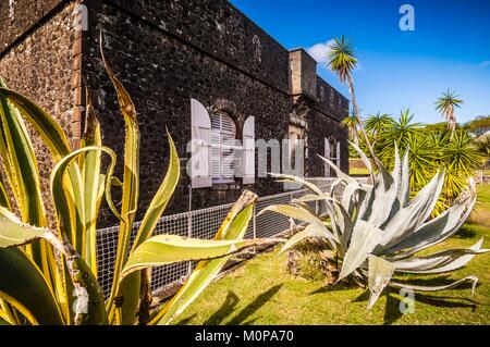 France,Caraïbes Petites Antilles Guadeloupe,,,Les Saintes,Terre-de-Haut,vue sur la partie supérieure du Fort Napoléon Banque D'Images