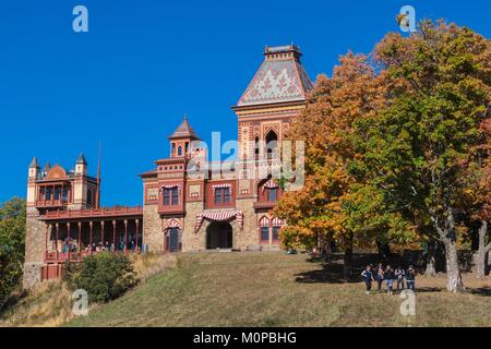 United States,New York,Vallée de Hudson Hudson Solana,,Site historique d'état de style persan,ancienne maison du peintre Frederic Edwin Church Banque D'Images