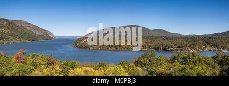 United States, New York, le Hudson Valley,vue élevée de la rivière Hudson à partir de West Point Banque D'Images