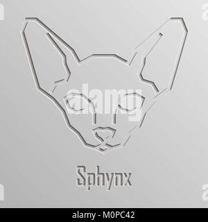 Sphinx. Chat Sphinx. Bandeau Web. Vector illustration. Illustration de Vecteur