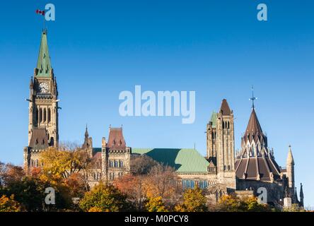 Canada,Ontario,Ottawa, capitale du Canada, Édifice du Parlement canadien Banque D'Images