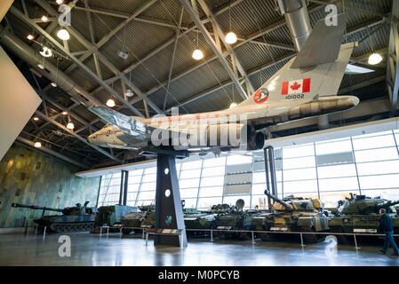 Canada,Ontario,Ottawa, capitale du Canada, Musée canadien de la guerre La guerre-froide,l'ARC,chasseur à réaction Voodoo Banque D'Images