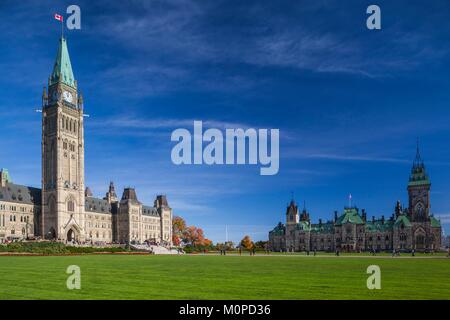 Canada,Ontario,Ottawa, capitale du Canada, Édifice du Parlement canadien Banque D'Images