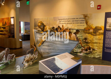 L'intérieur de l'Underground Railroad Harriet Tubman Visitor Centre, Eglise Creek, Maryland, United States. Banque D'Images