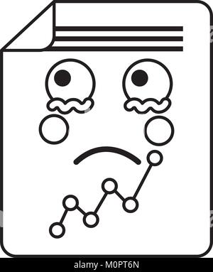 Carte graphique image icône kawaii Illustration de Vecteur