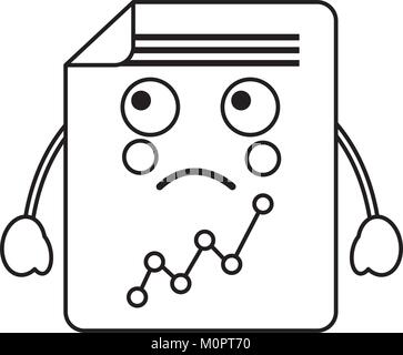 Carte graphique image icône kawaii Illustration de Vecteur