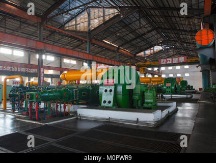 Machines en usine d'engrais d'azote Hungnam, province du Hamgyong du Sud, Hamhung, la Corée du Nord Banque D'Images