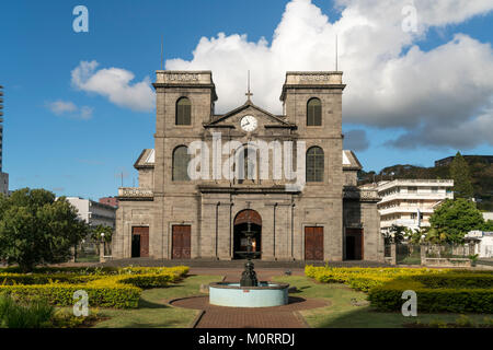 Die Kathedrale von Port Louis, Maurice, Afrika | La Cathédrale St Louis, Port Louis, Ile Maurice, Afrique du Sud Banque D'Images