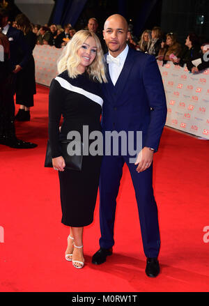 Katie Piper et Richard Sutton assistant à la National Television Awards 2018 qui a eu lieu à l'O2 Arena, Londres. ASSOCIATION DE PRESSE Photo. Photo date : mardi, 23 janvier 2018. Voir PA story SHOWBIZ NTAs. Crédit photo doit se lire : Ian West/PA Wire Banque D'Images